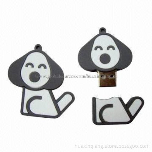 Animal-shaped USB Flash Drive, 128MB-64GB Capacities, Logo Design, USB2.0/3.0, 5-year Warranty